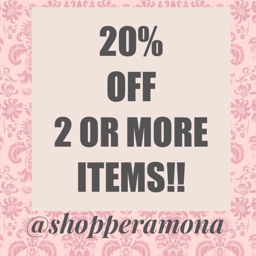 Always 20% Off 2 or More Items when you Bundle!!